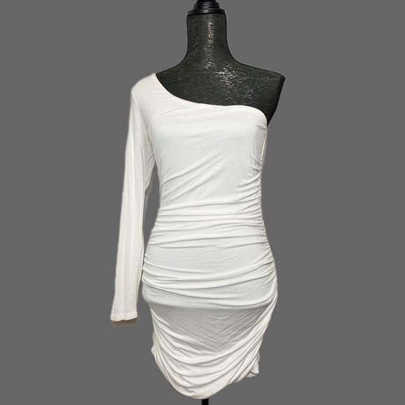 knee length dresses for ladies Chelina White Shirt with Long Sleeves main image 1